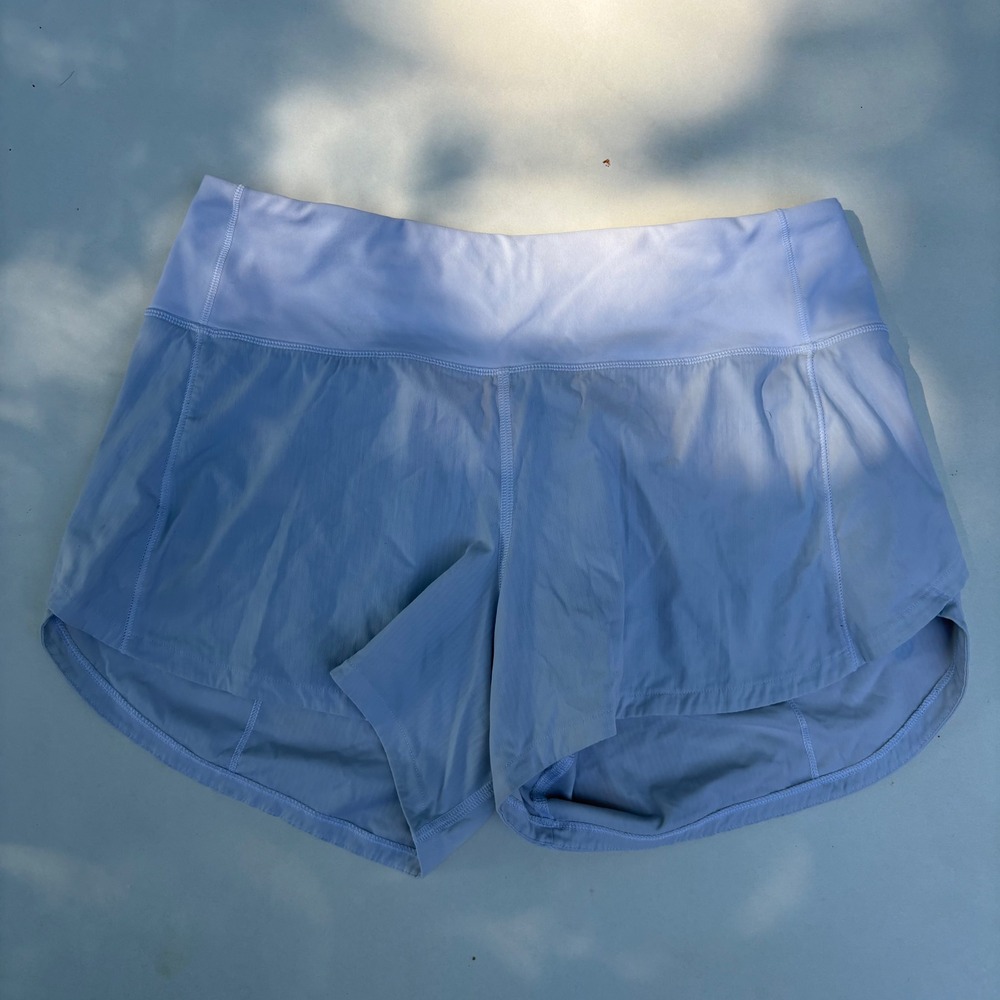 lululemon Speed Up Mid Rise Short 4 White Running Shorts Size 6